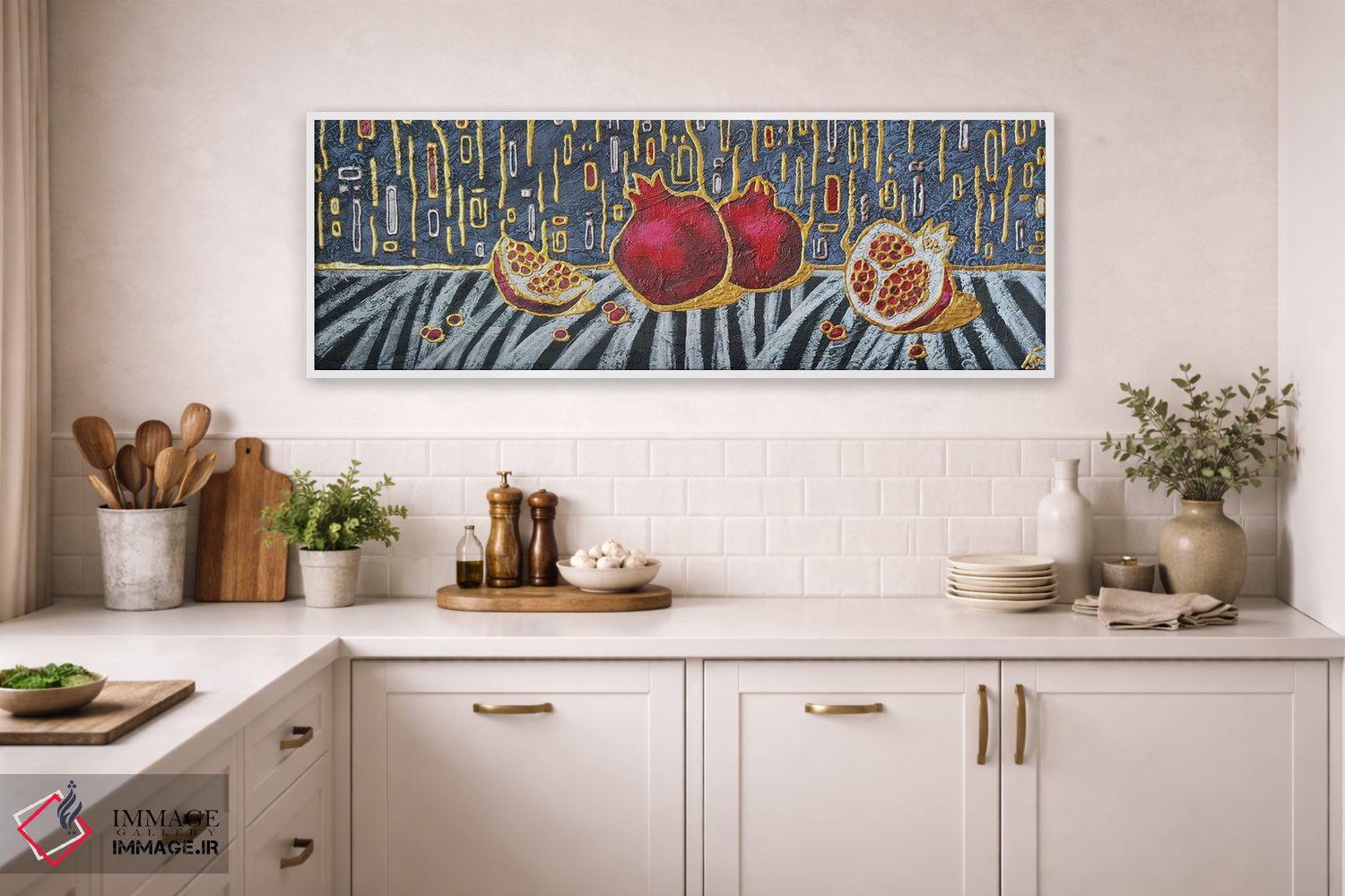 تابلو دکوراتیو طبیعت بی جان عصرگاهی با نارنجک ها اثر یولیا بلاسلا - D1W