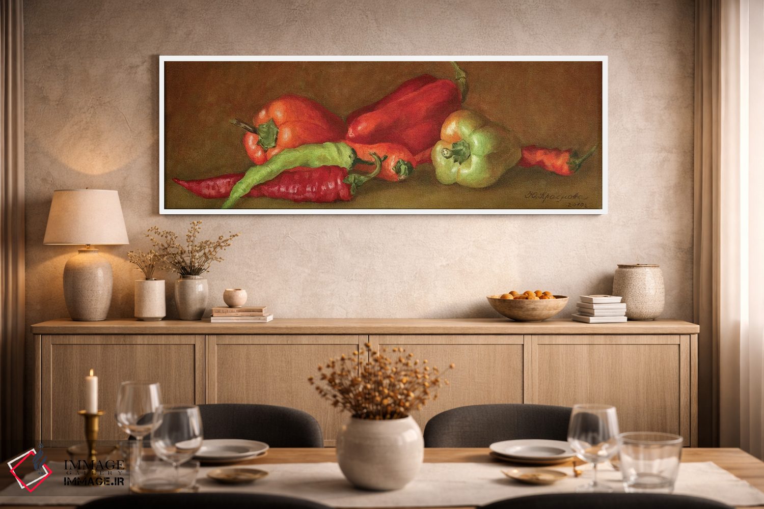 تابلو دکوراتیو فلفل ها اثر یولیا کراسنوف - D3W