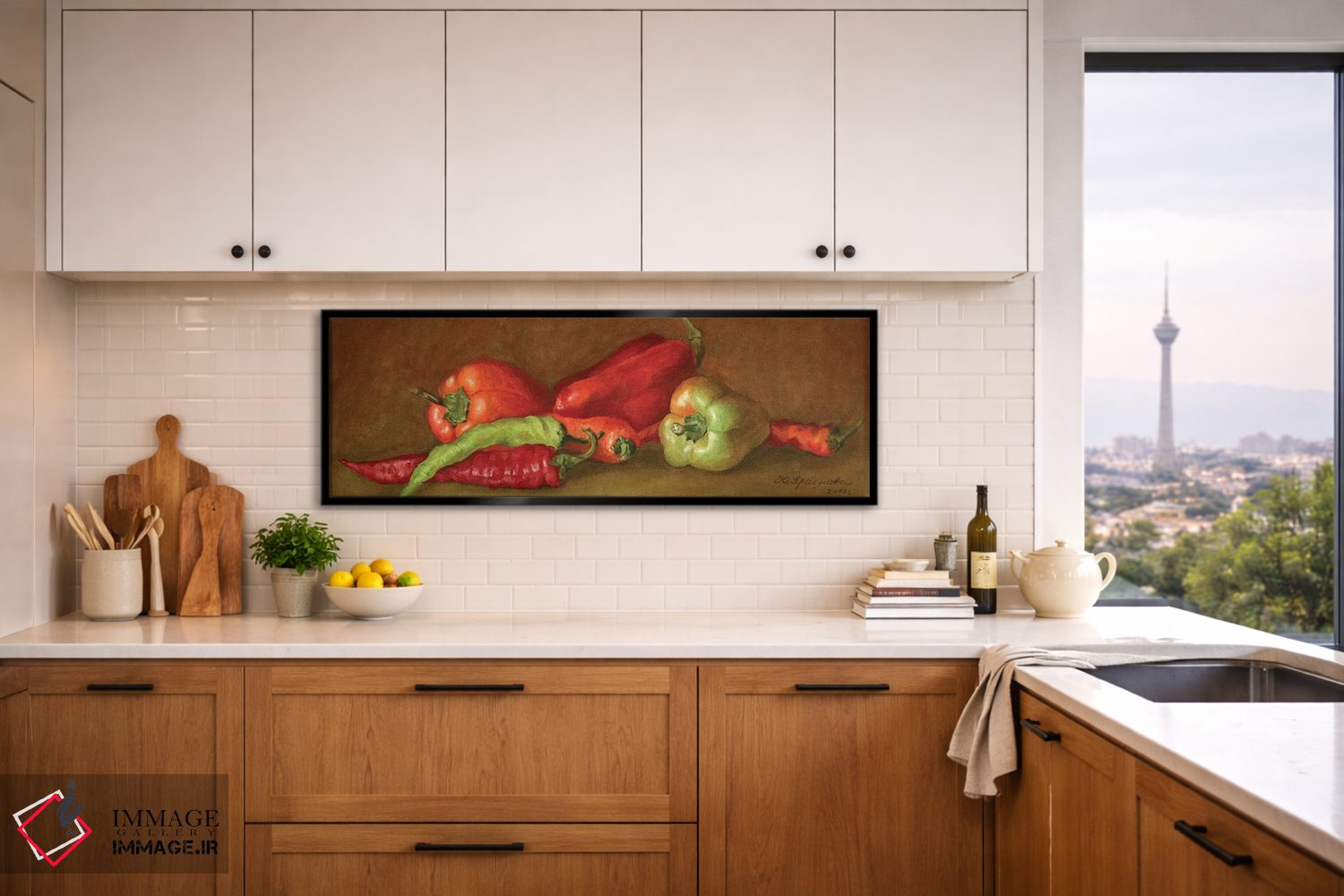 تابلو دکوراتیو فلفل ها اثر یولیا کراسنوف - D5B