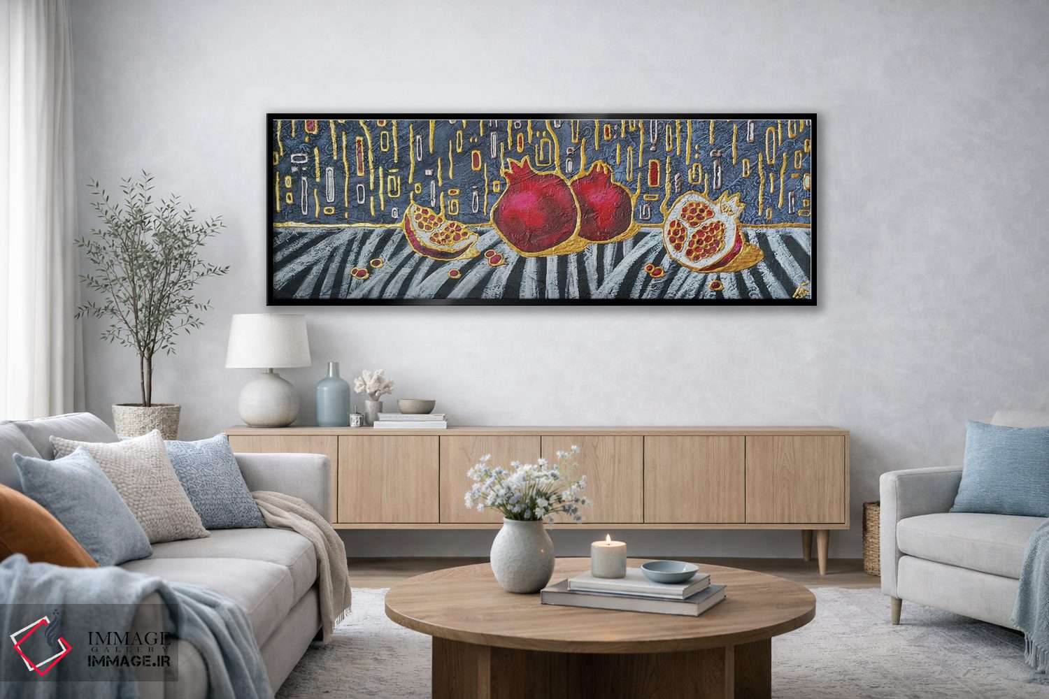 تابلو دکوراتیو طبیعت بی جان عصرگاهی با نارنجک ها اثر یولیا بلاسلا - D4B