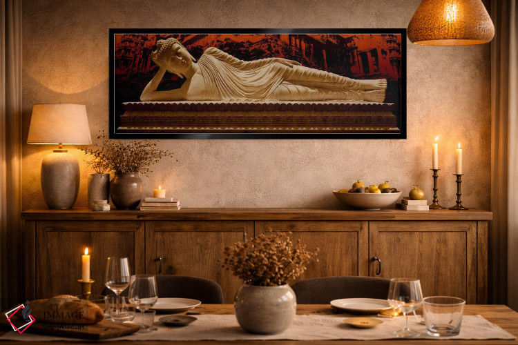 تابلو دکوراتیو بودای خوابیده در انگکور وات اثر فایو بای فایو کالکتیو - D2B