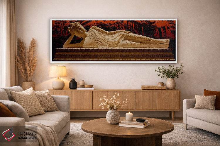 تابلو دکوراتیو بودای خوابیده در انگکور وات اثر فایو بای فایو کالکتیو - D4W