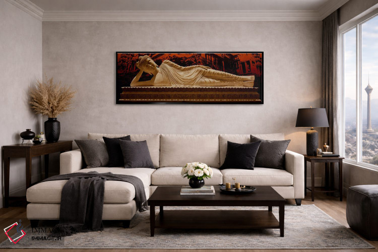 تابلو دکوراتیو بودای خوابیده در انگکور وات اثر فایو بای فایو کالکتیو - D5B