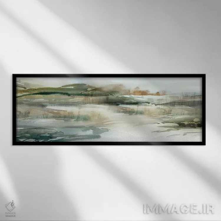 تابلو انتزاعی تنها برای یک لحظه اثر ایزابل زد - نمای قابدار مشکی