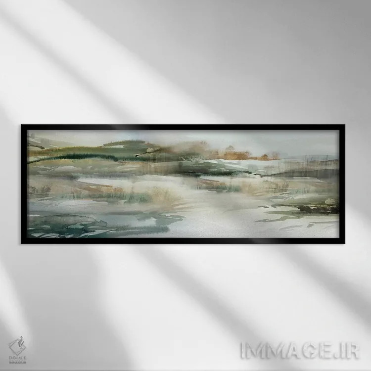 تابلو انتزاعی تنها برای یک لحظه اثر ایزابل زد - نمای قابدار مشکی