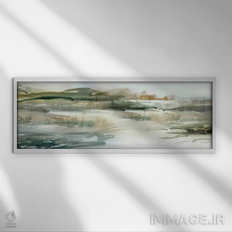 تابلو انتزاعی تنها برای یک لحظه اثر ایزابل زد - نمای قابدار سفید