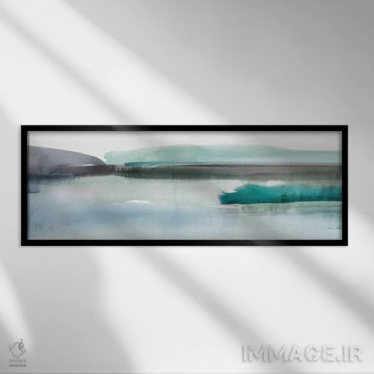 تابلو انتزاعی سر خوردن I اثر ایزابل زد - نمای قابدار مشکی