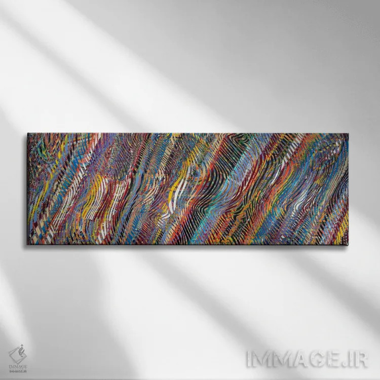 تابلو دکوراتیو ارسال کوانتومی اثر زک گوله - نمای روبهرو روی دیوار
