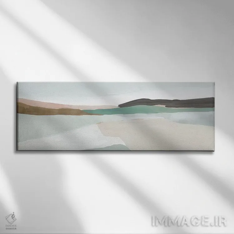 تابلو انتزاعی روح سرزمین I اثر ایزابل زد - نمای روبهرو روی دیوار