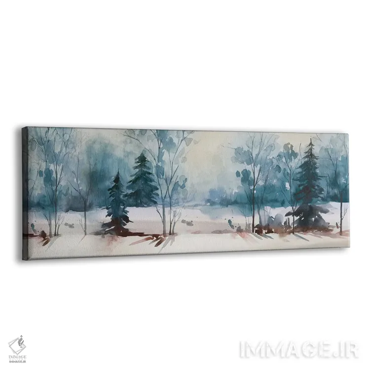 تابلو انتزاعی آبی غباری I اثر ایزابل زد - نمای پرسپکتیو محصول