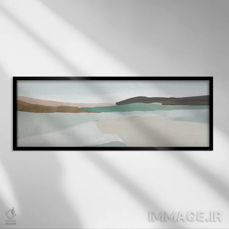 تابلو انتزاعی روح سرزمین I اثر ایزابل زد - نمای قابدار مشکی