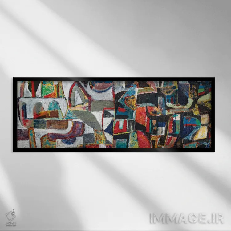 تابلو دکوراتیو تاریکی در برابر روشنایی اثر زک گوله - نمای قابدار مشکی