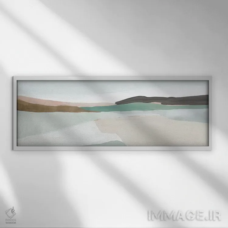 تابلو انتزاعی روح سرزمین I اثر ایزابل زد - نمای قابدار سفید