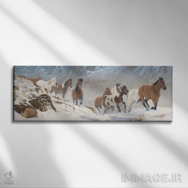 تابلو دکوراتیو دونده های خط الراس کامل اثر استیو هونزیکر - نمای روبهرو روی دیوار