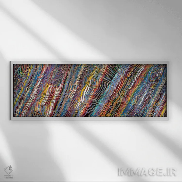 تابلو دکوراتیو ارسال کوانتومی اثر زک گوله - نمای قابدار سفید