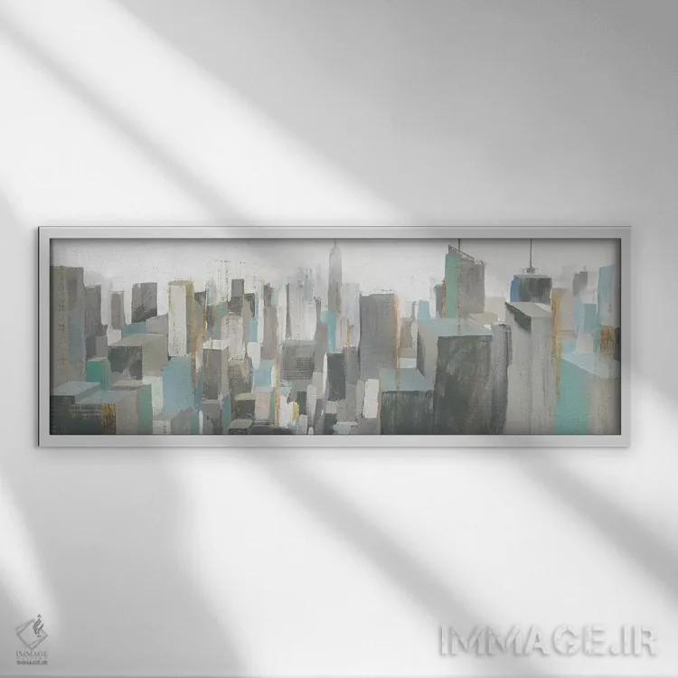 تابلو انتزاعی نور نرم صبحگاهی اثر ایزابل زد - نمای قابدار سفید