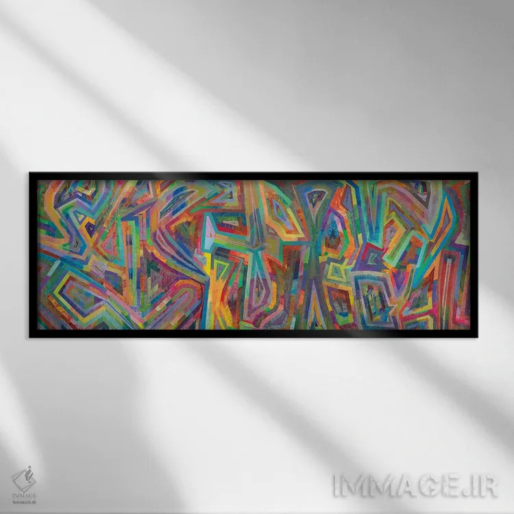 تابلو دکوراتیو زمان اندیشیدن اثر زک گوله - نمای قابدار مشکی