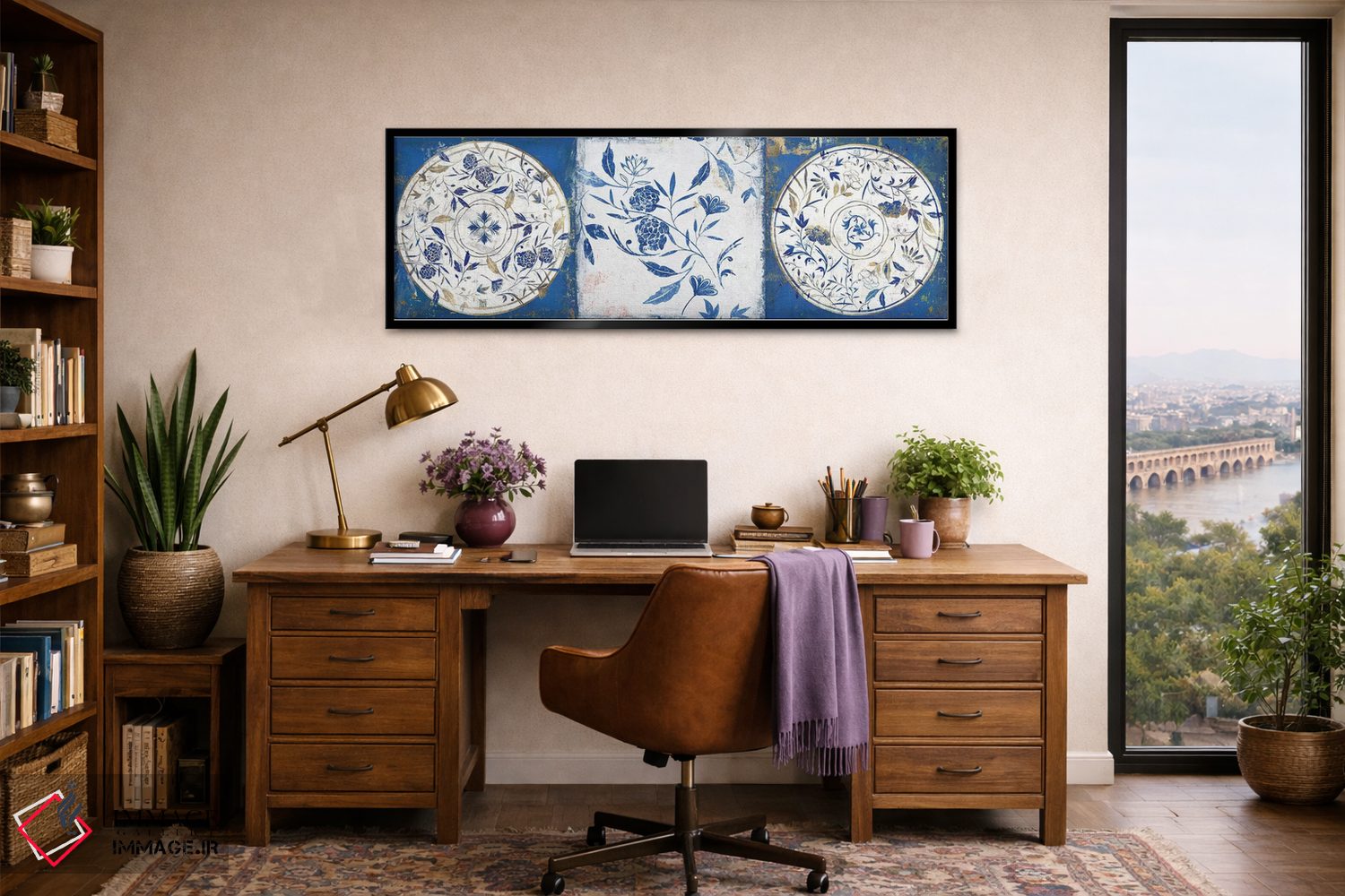 تابلو دکوراتیو سرامیک های نیلی II اثر ایزابل زد - D2B