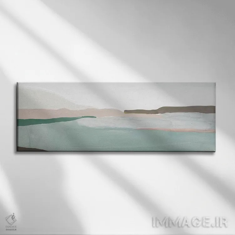 تابلو انتزاعی روح سرزمین II اثر ایزابل زد - نمای روبهرو روی دیوار