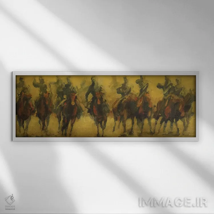 تابلو دکوراتیو لس مونتروس اثر زیل هوک - نمای قابدار سفید