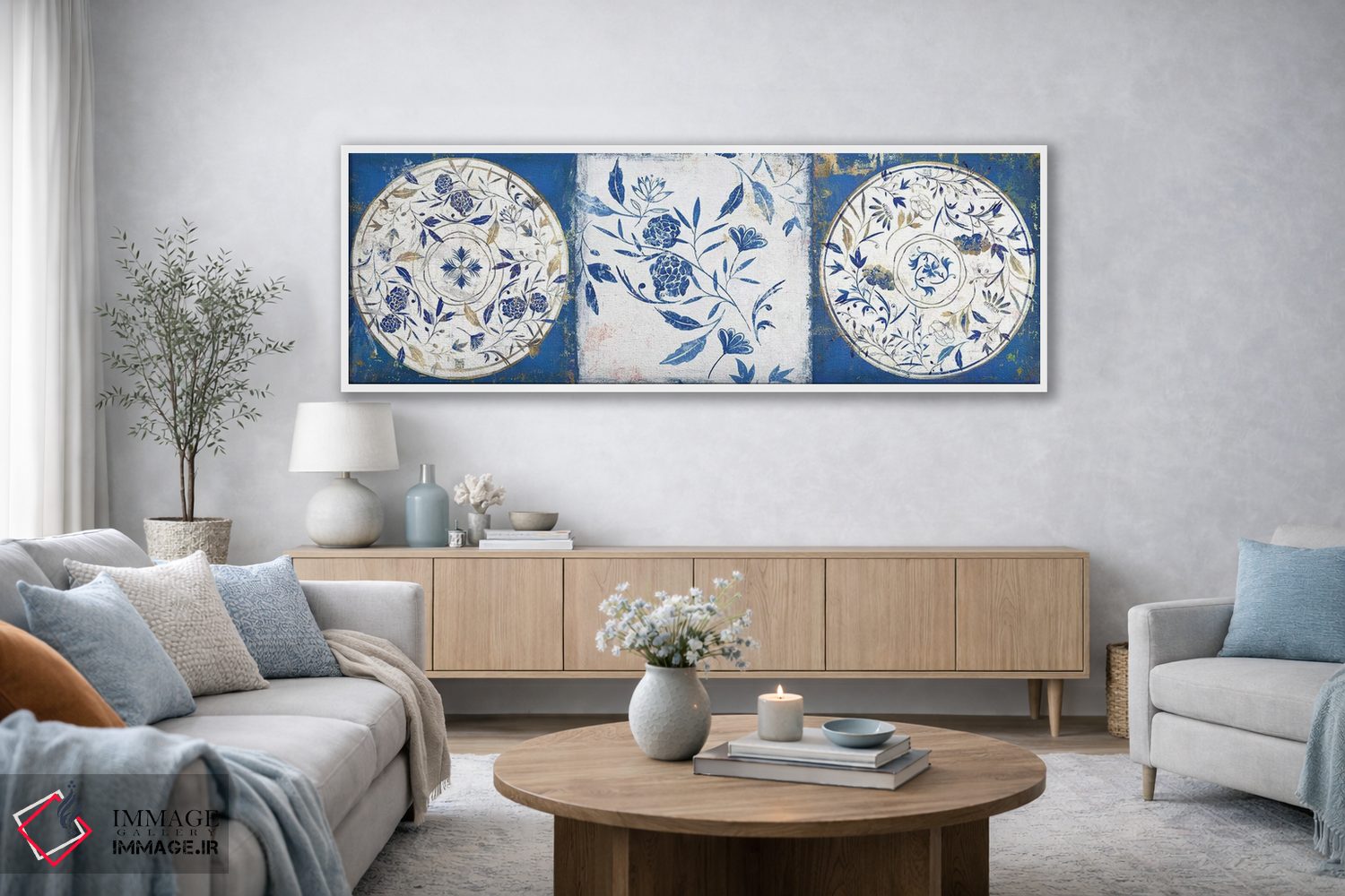 تابلو دکوراتیو سرامیک های نیلی II اثر ایزابل زد - D3W