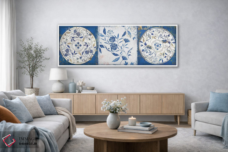 تابلو دکوراتیو سرامیک های نیلی II اثر ایزابل زد - D3W
