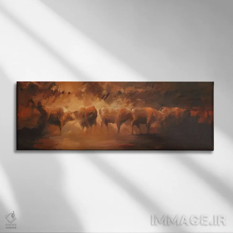 تابلو دکوراتیو گروه وحشی اثر زیل هوک - نمای روبهرو روی دیوار