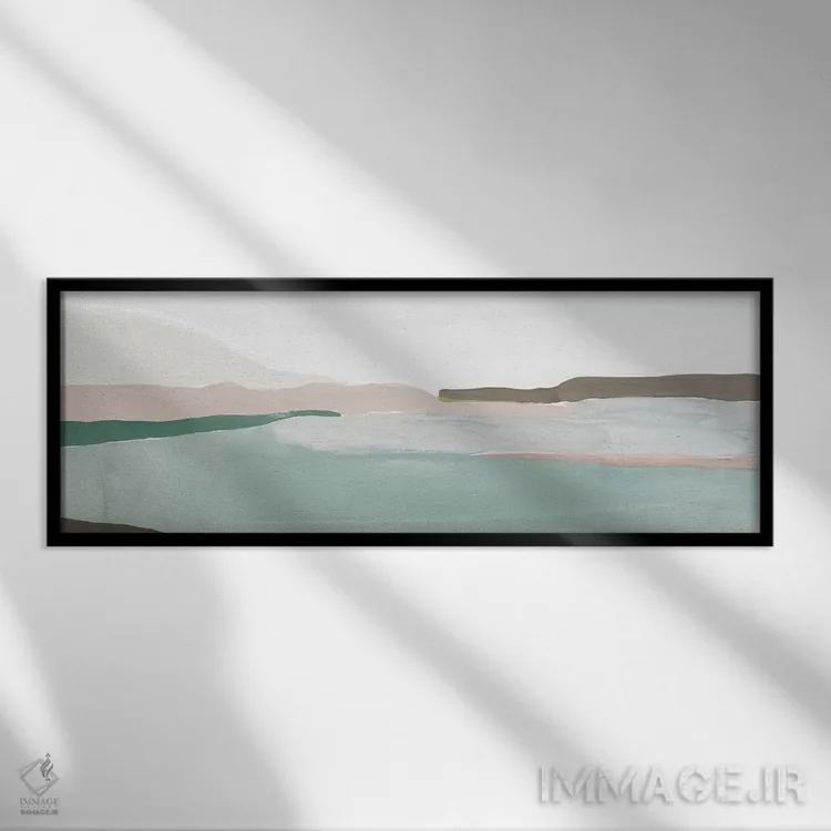 تابلو انتزاعی روح سرزمین II اثر ایزابل زد - نمای قابدار مشکی