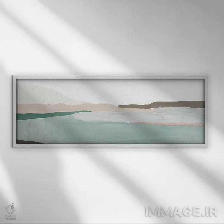 تابلو انتزاعی روح سرزمین II اثر ایزابل زد - نمای قابدار سفید