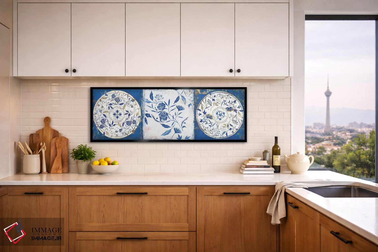 تابلو دکوراتیو سرامیک های نیلی II اثر ایزابل زد - D5B