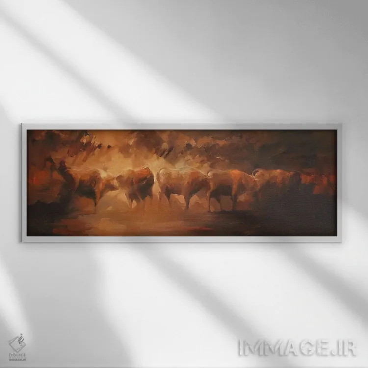 تابلو دکوراتیو گروه وحشی اثر زیل هوک - نمای قابدار سفید