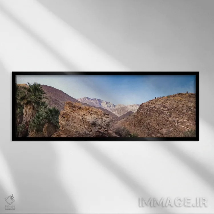 تابلو دکوراتیو دره های سرخپوستان، پالم اسپرینگز، کالیفرنیا اثر زاندریا مونش برالدو - نمای قابدار مشکی