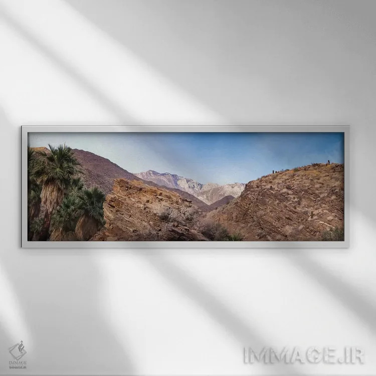تابلو دکوراتیو دره های سرخپوستان، پالم اسپرینگز، کالیفرنیا اثر زاندریا مونش برالدو - نمای قابدار سفید