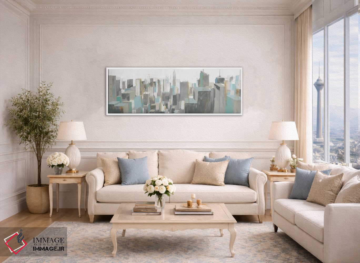 تابلو انتزاعی نور نرم صبحگاهی اثر ایزابل زد - D3W