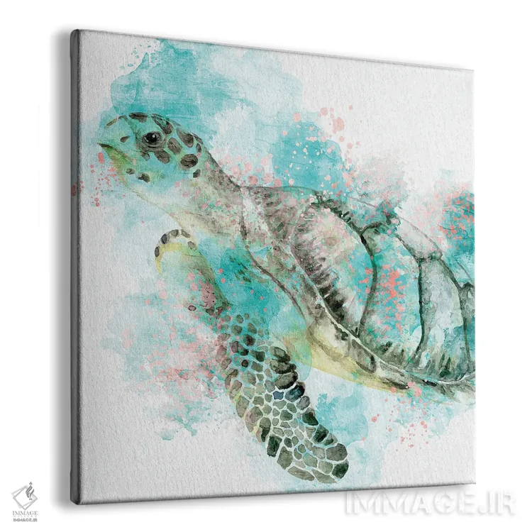 تابلو دکوراتیو شنا کردن لاک پشت اثر کیمبرلی آلن - نمای پرسپکتیو محصول