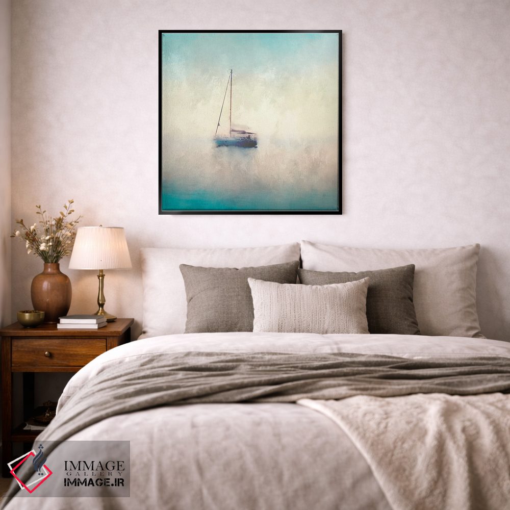 تابلو انتزاعی قایق سواری غروب اثر کیمبرلی آلن - D2B