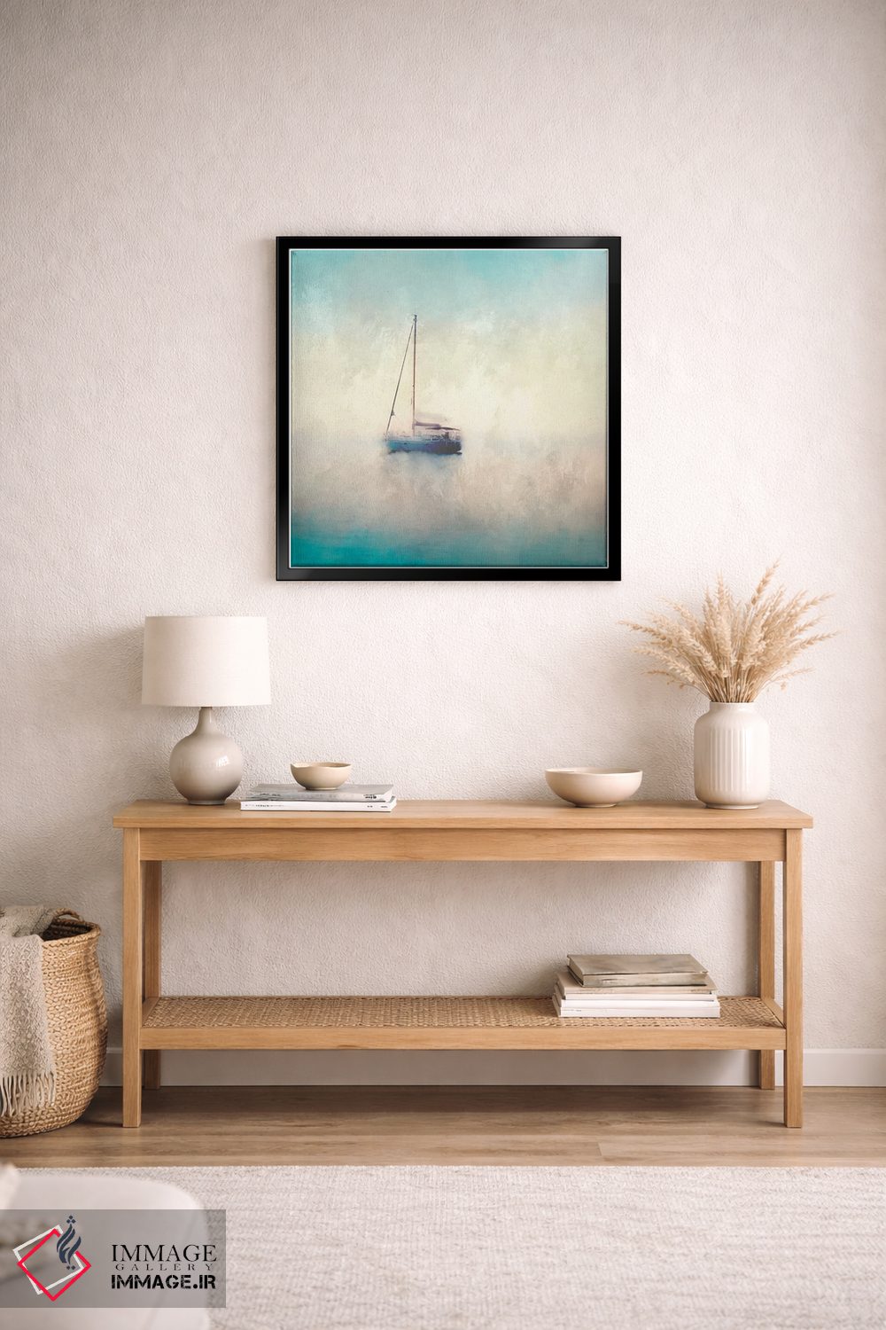 تابلو انتزاعی قایق سواری غروب اثر کیمبرلی آلن - D3B