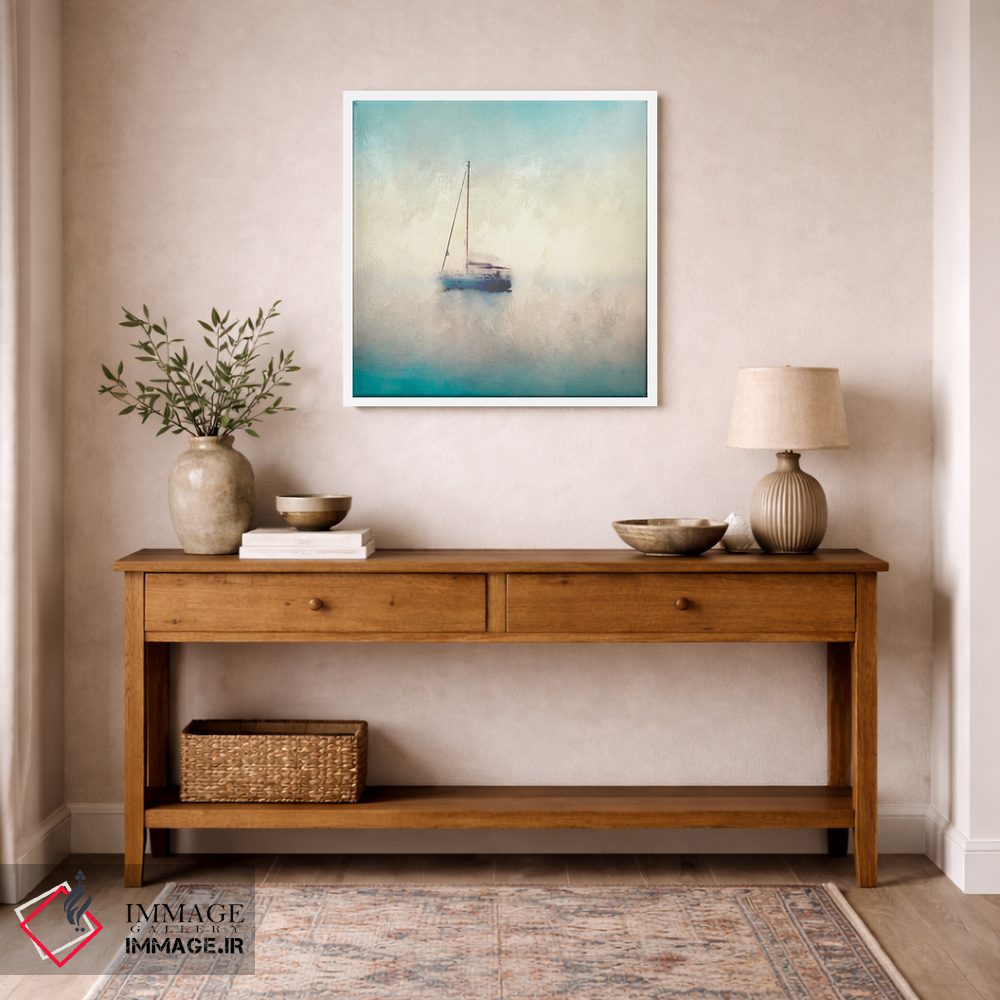 تابلو انتزاعی قایق سواری غروب اثر کیمبرلی آلن - D4W