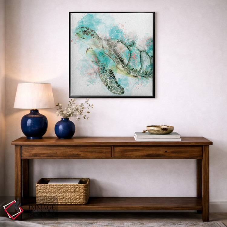 تابلو دکوراتیو شنا کردن لاک پشت اثر کیمبرلی آلن - D3B