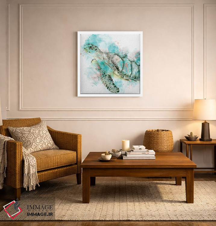 تابلو دکوراتیو شنا کردن لاک پشت اثر کیمبرلی آلن - D6W