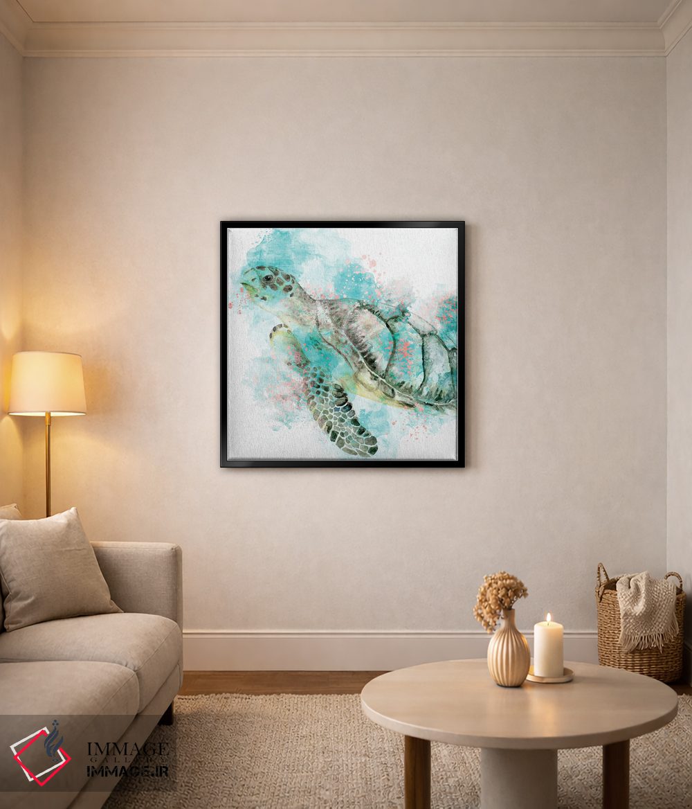 تابلو دکوراتیو شنا کردن لاک پشت اثر کیمبرلی آلن - D5B