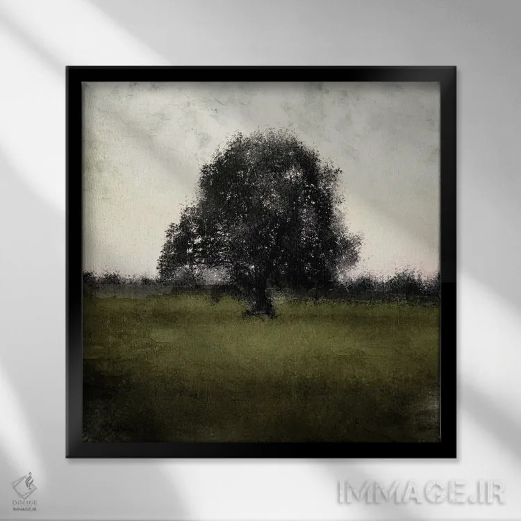 تابلو انتزاعی سایه احساسی اثر کیمبرلی آلن - نمای قابدار مشکی