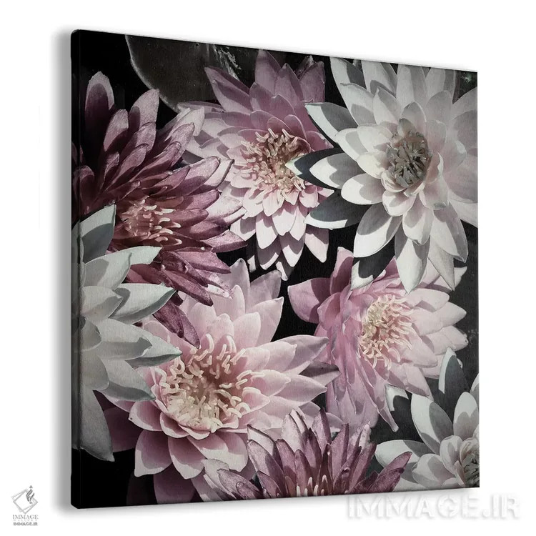 تابلو دکوراتیو گل های آلو اثر کتی منسفیلد - نمای پرسپکتیو محصول