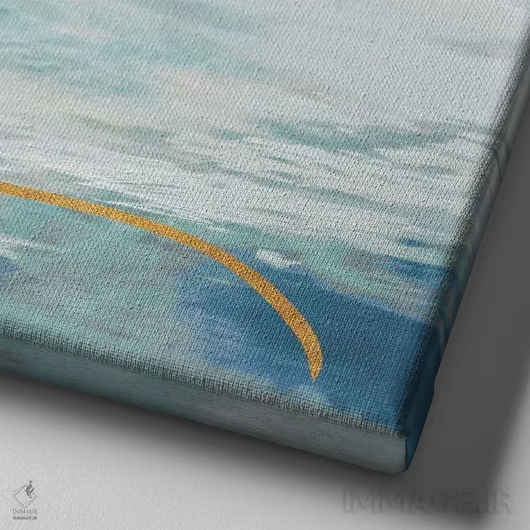 تابلو دکوراتیو زندگی کنار دریا ساده است اثر کتی منسفیلد - نمای نزدیک بافت بوم