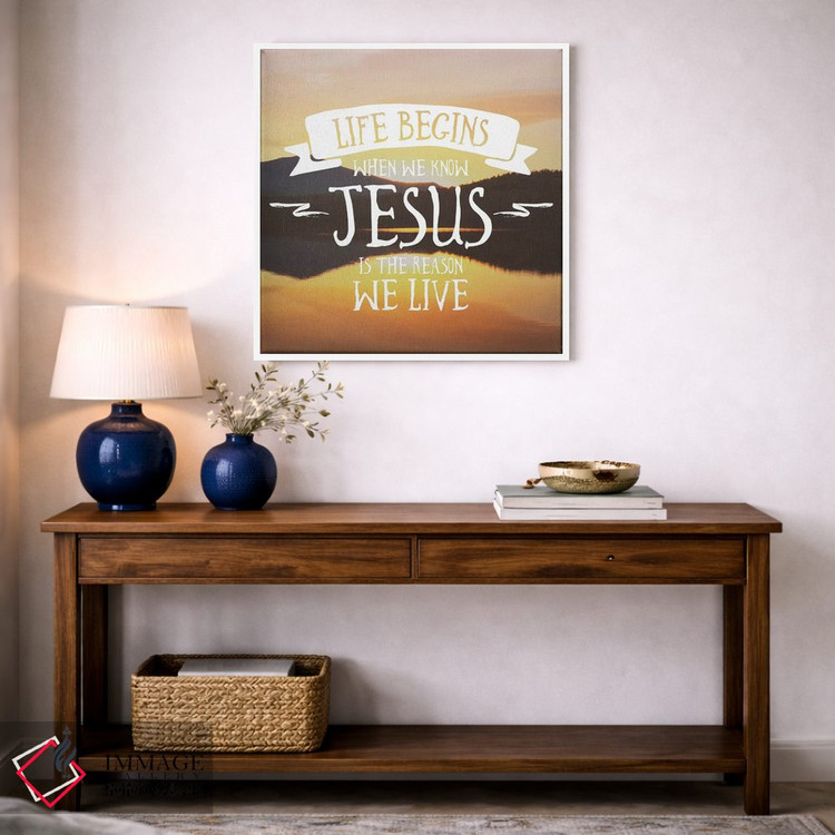 تابلو دکوراتیو زندگی آغاز می شود اثر کتی منسفیلد - D2W