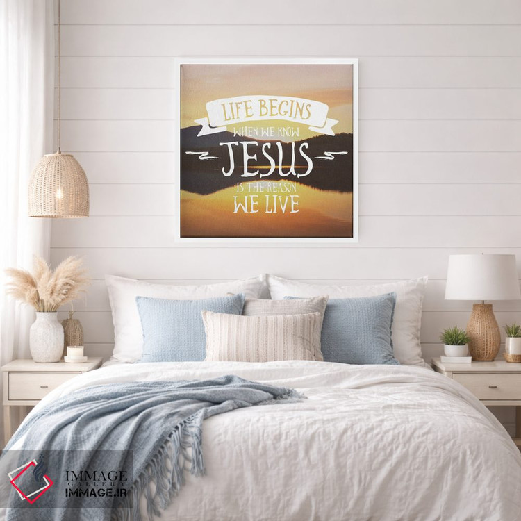 تابلو دکوراتیو زندگی آغاز می شود اثر کتی منسفیلد - D3W