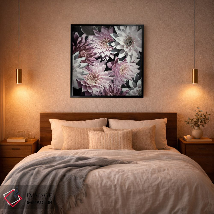 تابلو دکوراتیو گل های آلو اثر کتی منسفیلد - D3B