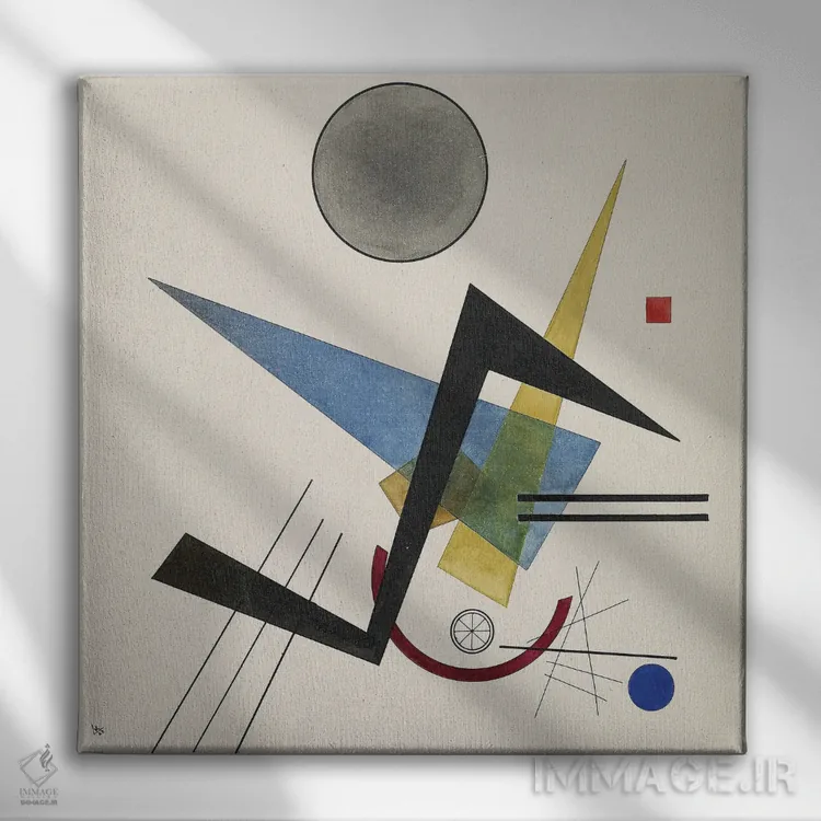 تابلو انتزاعی 1923,دایره خاکستری، ۱۹۲۳ اثر واسیلی کانباورسکی - نمای روبهرو روی دیوار