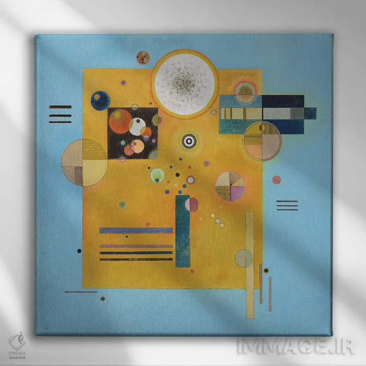 تابلو انتزاعی 1931,فشار نرم، ۱۹۳۱ اثر واسیلی کانباورسکی - نمای روبهرو روی دیوار