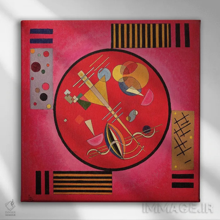 تابلو انتزاعی 1926,گفتگو، ۱۹۲۶ اثر واسیلی کانباورسکی - نمای روبهرو روی دیوار